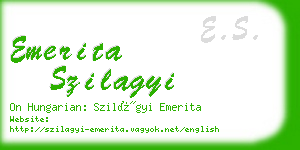 emerita szilagyi business card